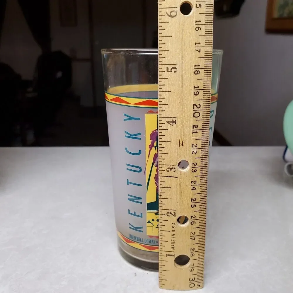 1997 Kentucky Derby 123th Mint Julep Beverage Glass Set Of 4